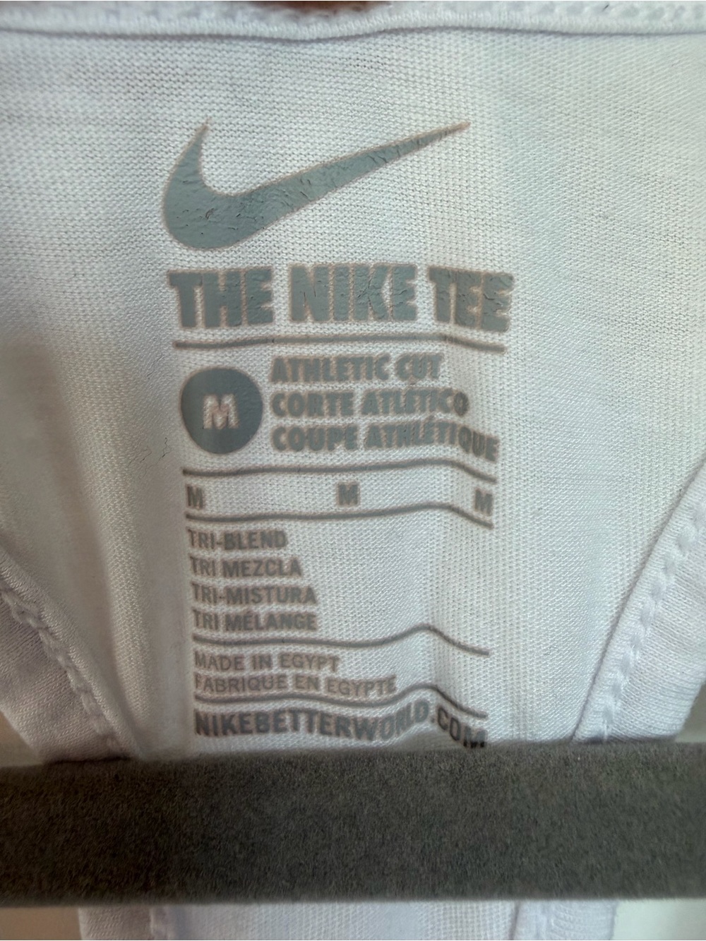Nike White Racerback Tank with Large Black Swoosh - Picture 2 of 2
